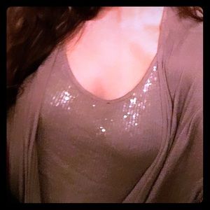 Parisienne night life sparkly tank & shawl